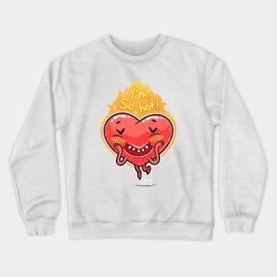 Cute Burning Heart for Valentine's Day Crewneck Sweatshirt